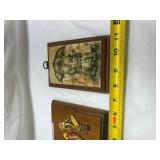 1940s Children's Wooden Wall Plaques Set of 2 1940s Children's Wooden Wall Plaques Set of 2