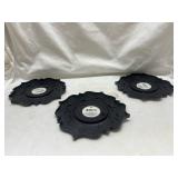 Decorative Wall Mirror Set - Black and Gold Ornate Frames Decorative Wall Mirror Set - Black and Gold Ornate Frames