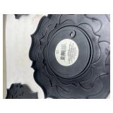 Decorative Wall Mirror Set - Black and Gold Ornate Frames Decorative Wall Mirror Set - Black and Gold Ornate Frames