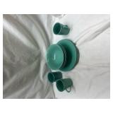 Gibson Turquoise Dinnerware Set Gibson Turquoise Dinnerware Set