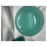 Gibson Turquoise Dinnerware Set Gibson Turquoise Dinnerware Set