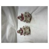 Capodimonte Style Porcelain Rose Salt and Pepper Shakers Capodimonte Style Porcelain Rose Salt and Pepper Shakers