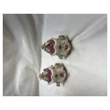 Capodimonte Style Porcelain Rose Salt and Pepper Shakers Capodimonte Style Porcelain Rose Salt and Pepper Shakers