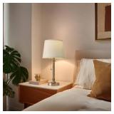 Oneach 19.5â Warm Gold Table Lamps Set of 2, Pull Chain Switch Bedside Table Lamps, Modern Nightstand Lamp with Linen Shade, Small Desk Lamp for Living Room, Bedroom, Home Office, Nursery