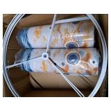 NAVISSORY Decorative Lamp Shade, Polyester Fibre Printed Abstract Sun Tree Drum Shade, 13\" Top x 13\" Bottom x 10\" Height, Includes 2pcs Steel Ring (sun tree)