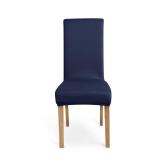 Amazon Basics Dining Chair Covers, Stretch Parson/Dining Chair Slipcover, Removable Washable Chair Protector for Home/Restaurant/Banquet, Navy Pack of 6