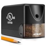 AFMAT Electric Pencil Sharpener, Heavy Duty Pencil Sharpener for Classroom, 6.5-8mm No.2/Colored Pencils, UL Listed, 10,000+ Sharpenings, Electric Pencil Sharpeners for Home, Office, PS13