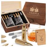 Gifts for Men Dad Husband, Valentines Day Anniversary Birthday Gifts for Him Boyfriend, Reusable Stainless Steel Whiskey Stones and Whiskey Glasses Set, Cool Burbon Scotch Cocktail Set Gifts