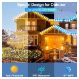 200FT Permanent Outdoor Lights for House, RGB LED Eave Lights with APP/Remote Control, Music Sync & DIY Scenes, IP67 Waterproof Outdoor House Light for Christmas, Halloween, Party, Holiday, Daily