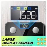 Scale for Body Weight and Fat Percentage, RunSTAR Digital Accurate Bathroom Smart Scale with Large Display, FSA&HSA Eligible 13 Body Composition Analyzer Sync App