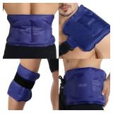 REVIX Ice Pack for Injuries Reusable Gel for Lower Back, Cold Packs for Back Shoulder, Elbow, Hip, Leg, Wrap Around Entire Knee, Soft Cold Compress,16 Ã 9\" Navy