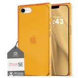 Cocomii - Rectangle Case Compatible with iPhone SE 2022/2020/8/7/6 - Clear Transparent, Show Beauty, Women Girls Men, Protective Phone Case for iPhone SE 2022/2020/8/7/6 4.7 inch, Hot Orange