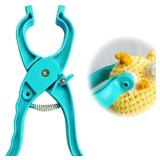SPMKTQK Safety Eye Tool, Safety Eye Auxiliary Tool for Amigurumi, Safety Eyes Crochet Tools for Amgurumi Crochet & Stuffed, 5-30mm Animal Eyes Making Supplies Tool (Blue)