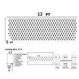 Funpeny Christmas Net Lights, 12ft x 5ft 360 LED Clear Wire Mesh Decor with 8 Modes Waterproof Connectable Xmas Decorations for Outdoor Outside Bushes Yard Lawn Patio Tree Garden Party (Multi Colored)