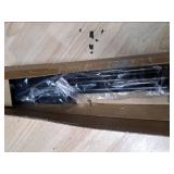 Small Curtain Rods for Windows 30\" to 45\" 5/8 Inch Standard Decorative Black Curtain Rod with Brackets Easy to Install for Bedroom Living room Kitchen (30\",45\")