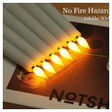 Homemory 2 Pcs Waxy Flameless Taper Candles with Remote, Led Flameless Candlesticks Classic Tall Candle, Flickering Battery Operated Taper Candles for Bedroom, Dining Room, White, 9.6 inches