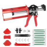 200ml Epoxy Gun Dual Component Professional Heavy-Duty Full Metal Caulking Guns For Dual Cartridges 1:1 & 2:1 Mix Epoxy Applicator For Panel Bonding Structural Repair Adhesive Sealant Red