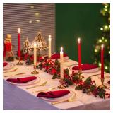 Sziqiqi Gold Candlestick Candle Holders - Decorative Candle Holders for Candlesticks Taper Candles Set of 2 for Dinning Table Fireplace Mantel Home Coffee Decorations