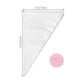 Keenpioneer 14-Inch Disposable Decorating & Pastry Bags, Tipless Icing Piping Bag for Cake, Cream Frosting and Cookie Decoration, Pack of 100 (Clear)