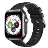 Smart Watches for Men Women: 1.85\" Smartwatch with 30 Day+Battery Life Make/Answer Call Sleep Heart Rate SpO2 Monitor IP68 Waterproof 120+Sport Mode Watch for Android iPhone Samsung Black