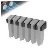 Adoreal Magnetic ABS 6 Standard Double Stack Mag Rack Wall Mount, Wall Magazine Display, Detachable Wall Mags Storage Organization System, Precision Fit Glock 17, 19, 26, 31, 32, 33, 34 Mags