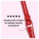 The Beachwaver Co. B1 Rotating Curling Iron - Red Glitter | Automatic 1-Inch Ceramic Curling Iron - Most Common Barrel Size for All Hair Lengths! | Auto-Shut Off, Travel-Friendly, Dual Voltage