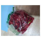 DIIQII Velvet Christmas Swag Bows: 23.5\" x15.5\" Velvet Bows Wreath Christmas Tree Topper - Large Bow for Christmas Outdoor Decoration (6, Red)