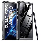 Temdan Designed for Samsung Galaxy S25 Ultra Case Waterproof, Built-in Lens & Screen Protector Military Grade Shockproof Dropproof IP68 Underwater Full Body Phone Case for Galaxy S25 Ultra 6.9\"-Black