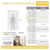 ZEMAHOME Narrow Size Clear Plastic Shower Curtain Liner, 48x72 Inch Thin Lightweight Transparent Plastic Bathroom Shower Showroom Inner Curtain with Rustproof Metal Grommet Holes and Weighted Magnets