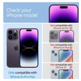 Cutebe 3 Pack Privacy Screen Protector for iPhone 14 Pro Max+3 Pack Camera Lens Protector with Tempered Glass, Touch Sensitive and Case Friendly