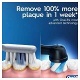 Oral-B iO Deep Clean Rechargeable Electric Toothbrush, White, iO Series 3 Limited, 2 Brush Heads, Travel Case, Pressure Sensor, 3 Cleaning Settings, 2-Minute Timer