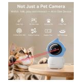ZUMIMALL Pet Camera Indoor, 5G/2.4G WiFi Camera for Dog/Cat with Laser Toy, 3MP Pet Security Cameras with Phone App, 2-Way Talk, Auto Tracking, Pet/PIR/AI Detection, Privacy Protect, Alexa/ONVIF/Cloud