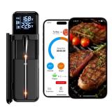 Smart Wireless Meat Thermometer,Digital Cooking Thermometer with Dual High-Accuracy Sensors,Ceramic Heat-Resistant Probe, Instant Read LCD & App Control for Kitchen,BBQ,Oven,Grill,Air Fryer