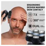 UPTARD 2025 New Upgrade Magnetic Head Shavers for Bald Men, Electric Razor for Men, Mens Shaving with Nose Hair Sideburns Trimmer, LED,Travle Lock