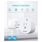 Syantek Remote Control Outlet Wireless Light Switch for Household Appliances, Expandable Remote Light Switch Kit, Up to 100 ft Range, FCC Certified, ETL Listed, White (3 Outlets + 1 Remotes)