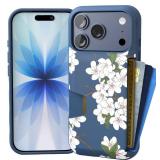 SmartishÂ® iPhone 17 Pro Wallet Case - Wallet Slayer Vol. 1 [Slim + Protective] Credit Card Holder - Drop Tested Flip Hidden Card Slot Cover for Apple iPhone 17 Pro - Very Cherry Blossom