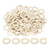 uxcell 100 PCS 30mm /1.2in inch Natural Wood Craft Ring, Small Wooden Rings Circle, Unfinished Solid Wood Pendant Connectors for DIY Craft, Macrame, Ring Pendant and Jewelry Making