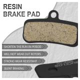 BUCKLOS Bike Disc Brake Pads - Bicycle Disk 4 Piston Pads for Shimano D02S D03S Saint Deore XT XTR SLX Zee/Tektro/TRP for Mountain Bike/Road Bike/Ebike/MTB(Resin)