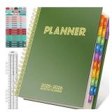19 Months Planner, 2026 Weekly & Monthly Planner, 8.5\"Ã11\" Daily Weekly Monthly Calendar Planner, June 2025-Dec 2026 Organizers with Habit Tracker for School & Office, Colored Tabs, Stickers, Poc