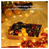 JMEXSUSS 4 Pack 50 LED Christmas Fairy Lights Battery Operated, 16ft Warm White Fairy Lights for Bedroom Wedding Patio Party DIY Mason Jar Decorations