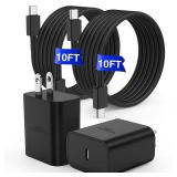 ððððð¤ 45W Super Fast Charger Type C, for Samsung Galaxy S25 S24 Charger Block with 10FT Type C Charging Cord for Samsung Galaxy S25+ S24+/Ultra/S22/S21/S20, iPhone 1