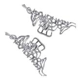 2 Pcs Large Metal Hair Claw Clips - Personality Nonslip Silver Hair Clamps,Perfect Jaw Hair Clamps For Women And Thinner-Thick Hair Styling-Strong Hold Hair-Fashion Hair Accessories