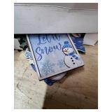 Ziliny 19 Pcs Winter Christmas Tiered Tray Decorations Set Snowman Snowflake Tiered Decor Winter Wooden Signs Farmhouse Table Centerpiece with Rope Holders for Xmas Party Favor Supplies