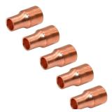 YTKavq 1/2 x 5/8 Inch Copper Reducer Coupling, Copper Pipe Fittings for HVAC Units, Refrigeration or Hydraulic Applications, Etc,Pack of 5