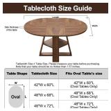 LIBERECOO Oval Clear Fitted Vinyl Tablecloth - Fits 48 x 72 Inch Oval Tables Only - Heavy Duty Elasticized Table Cover Elastic Edged Plastic Tablecloths Protector