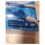 Blue Latex Exam Gloves - Small Size 100ct