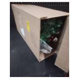 Pre-lit Artificial Christmas Garland, Green Rattan with Silver Flower Decorations and Battery Operated LED Lights for Home Stairs Fireplace Front Porch Door Display Indoor Outdoor Christmas Decor -9FT