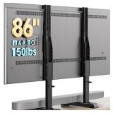 AX WABER Table Top TV Stand with Height Adjustable TV Legs Replacement for Most 37-86 Inch Flat Curved TVs,Steel TV Base Feet Holds up to 150 lbs with Cable Management, Max VESA 800x600mm Black