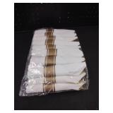 Goodluck 350 Piece Gold Plastic Dinnerware Set for 25 Guests, Fancy Disposable Plates for Party, Include:, 25 Pre Rolled Napkins with Silverware, 25 Cups