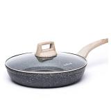 CAROTE Non Stick Frying Pan Skillet, Nonstick Granite Fry Pan glass lid not included Glass Lid Was Broken, Needs Cleaned